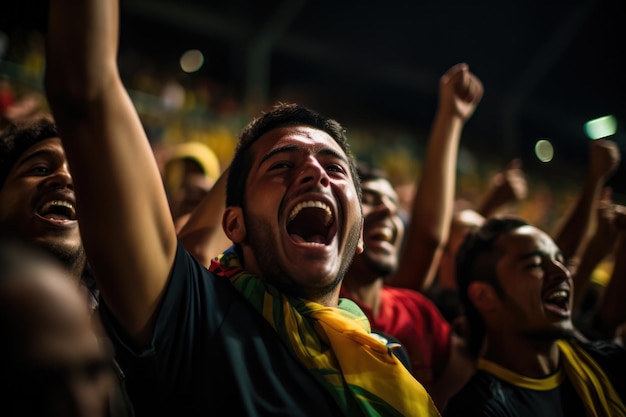 Voetbalfans in het stadion