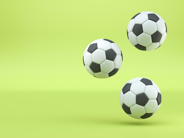 Voetballen 3d render