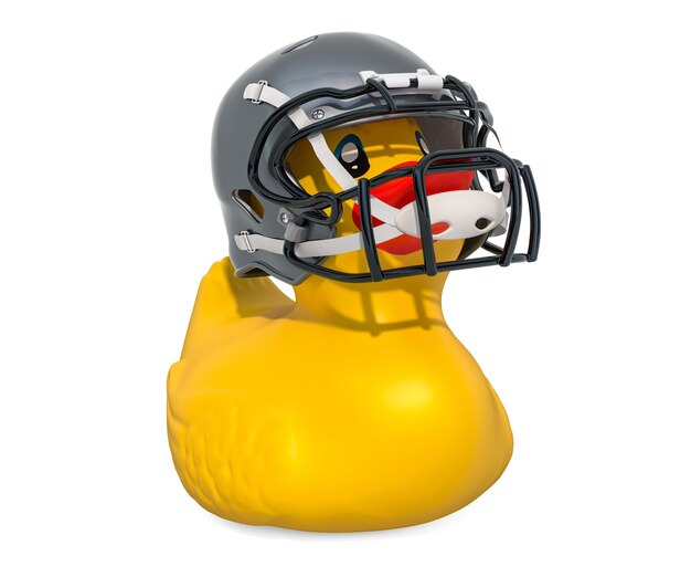 Voetballer Rubber Duck 3D-rendering