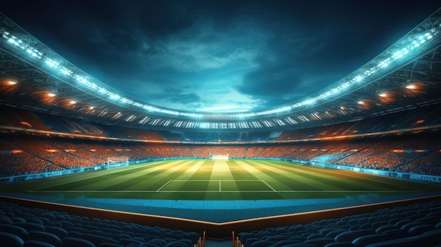Voetbalstadion Illustratie AI GenerativexA