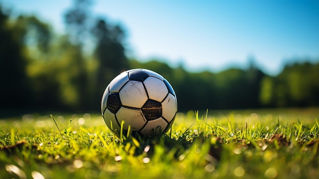 voetbalveld de nacht voor de wedstrijd