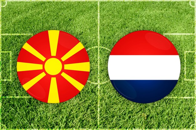 Voetbalwedstrijd Noord-Macedonië vs Nederland