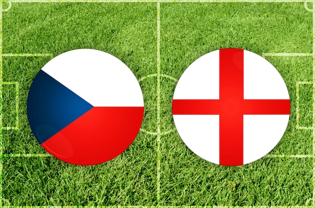 Foto voetbalwedstrijd tsjechië vs engeland