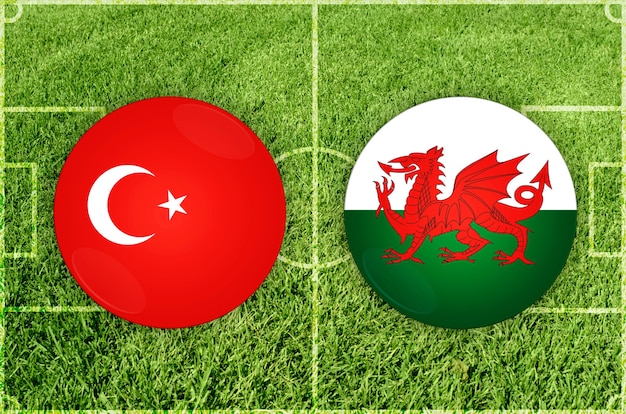 Voetbalwedstrijd Turkije vs Wales