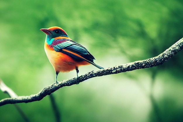 vogel fotorealistische roodsnaveltoekan blauwgele ara