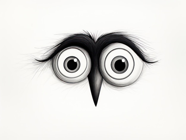 Foto vogel grote ogen cartoon afbeelding