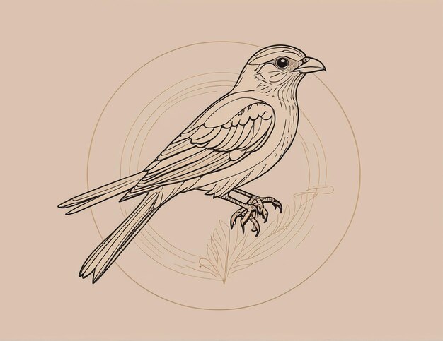 Foto vogel logo vogel symbool een vogel op een tak