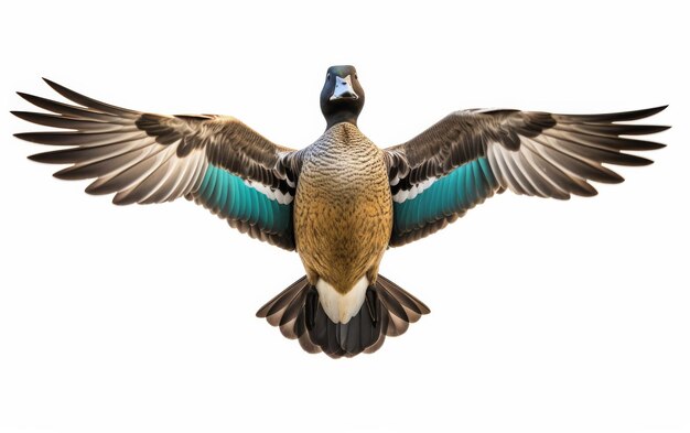 Foto vogel vliegt over een waterlichaam