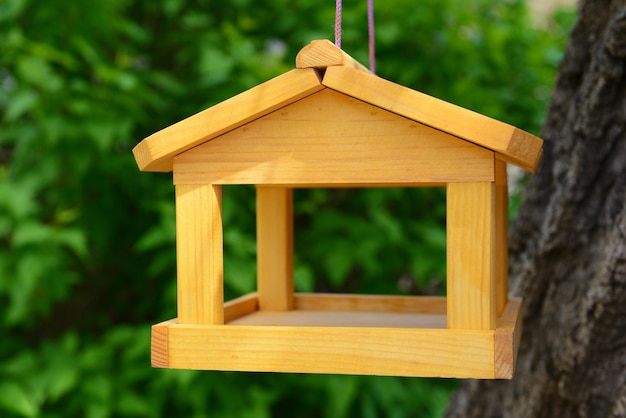 Vogelhuisje in tuin buiten