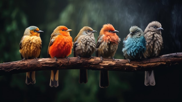 Foto vogels die hd 8k behang neerstrijken stock fotografie beeld