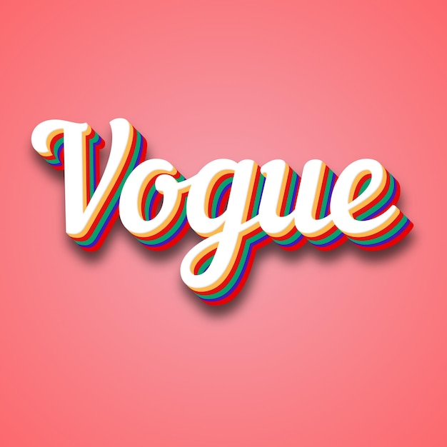 Photo vogue text effect photo image cool