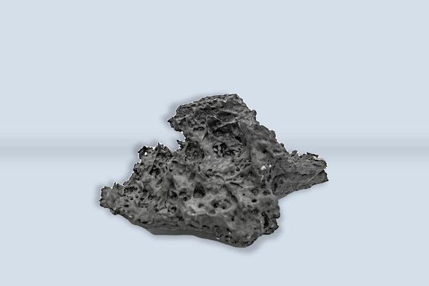 Photo a volcanic ash rock decorative podium in black 3d