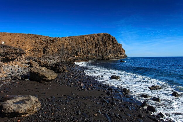 Volcanic beach in the Barranco de la Torre