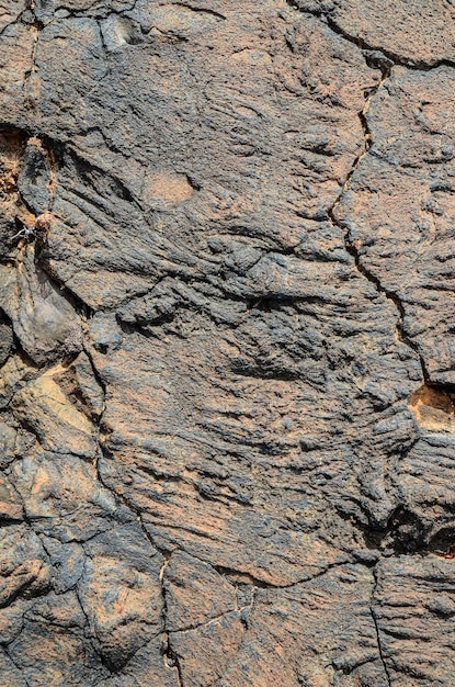 Volcanic Dry Brown Lava Texture Background in Canary Island