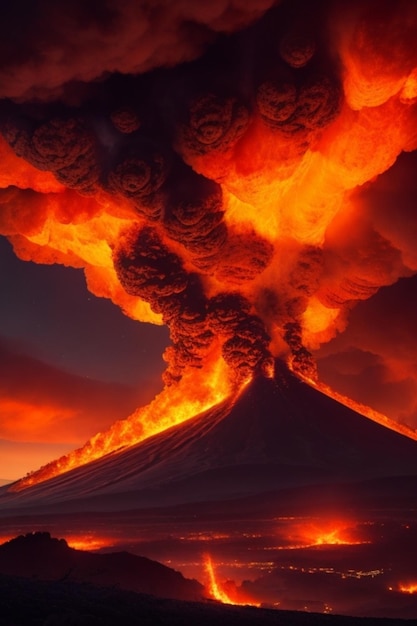 写真 火山噴出