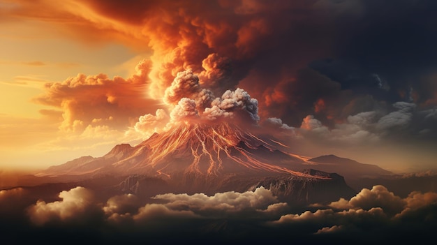 Photo volcanic eruptions