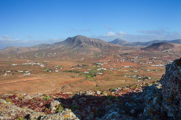 Volcanic landscape of vega de tetir, fuerteventura