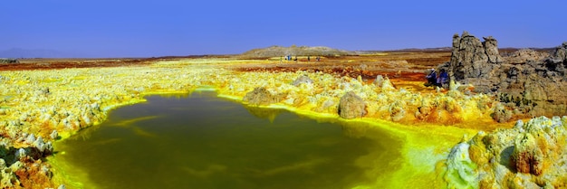 Photo in the volcanic site of dallol