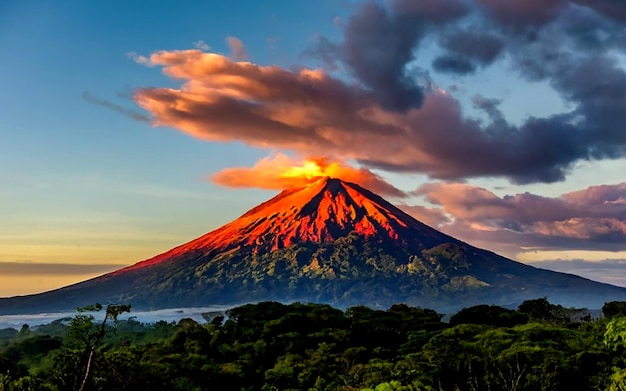 Volcano in Costa Rica AI_Generated