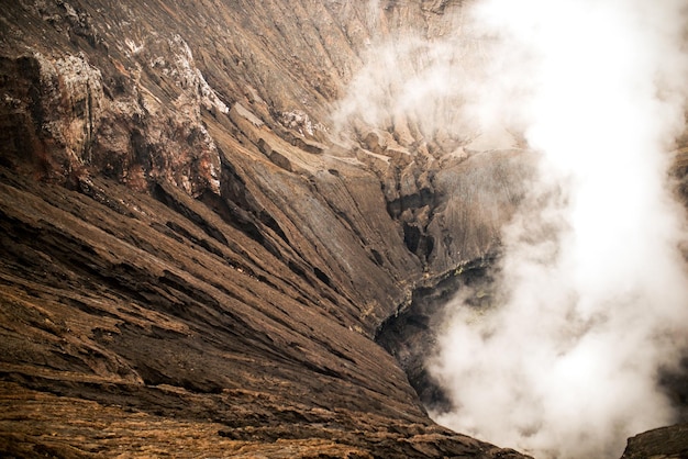 Volcano crater activity