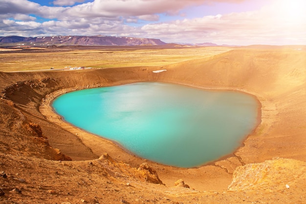 Foto cratere del vulcano viti