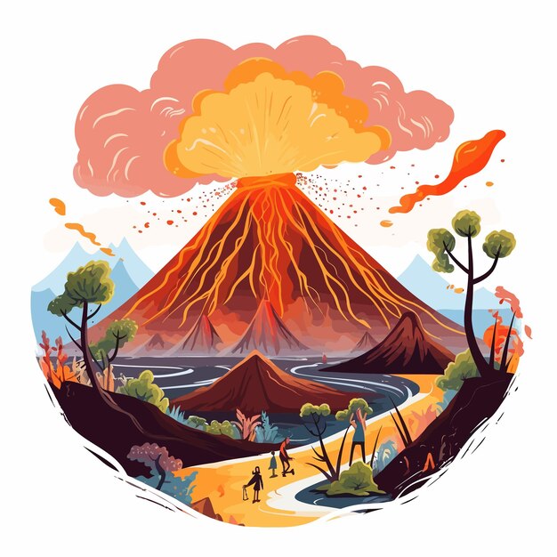 Photo the volcano design