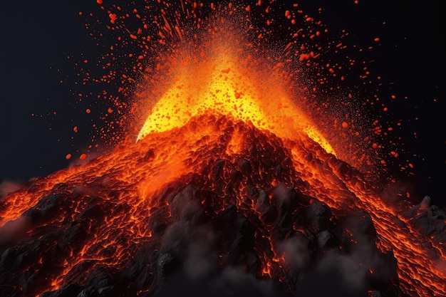 火山の噴火 人工知能による火山噴火