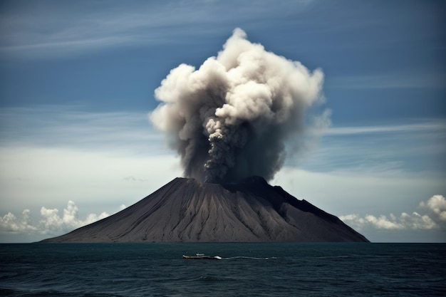 火山噴火 スモークコーンアジア Aiを生成