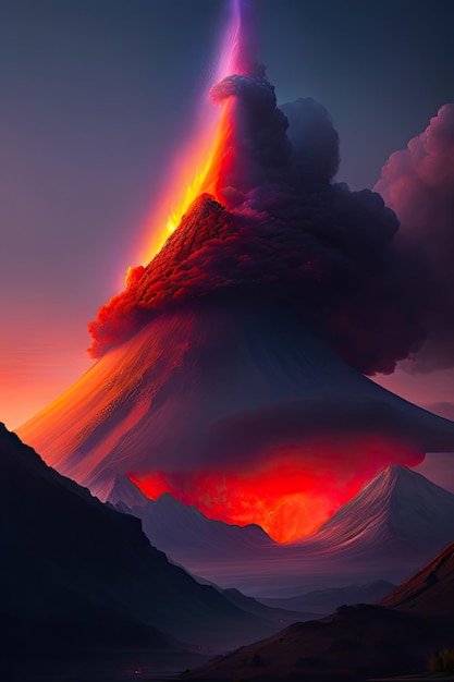 Volcano eruption