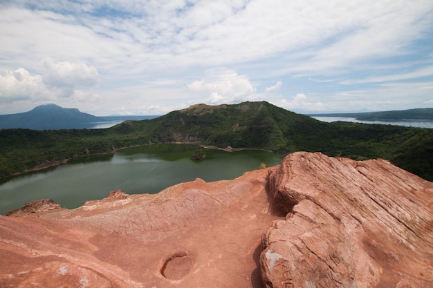 Volcano lake, Taal, Philippines. The smallest volcano in the world