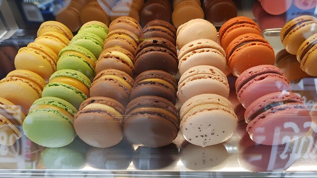 Volle kleurrijke macarons