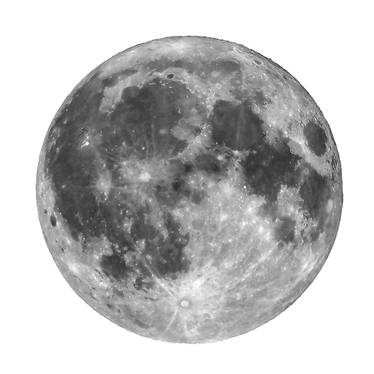 Foto volle maan geïsoleerd
