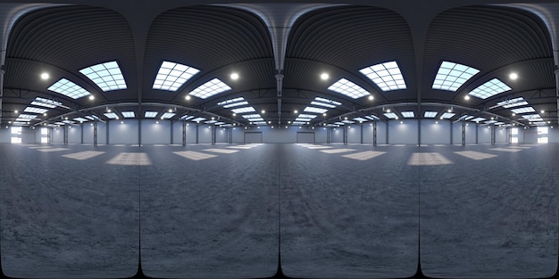 Volledig bolvormig hdri-panorama 360 graden van lege tentoonstellingsruimte