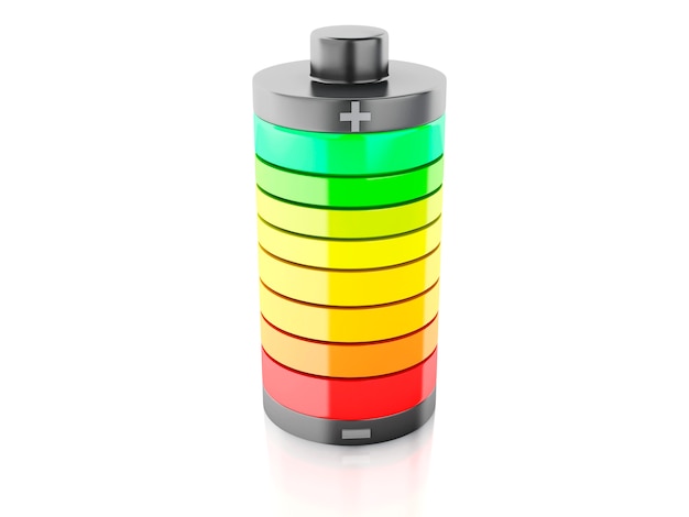 Volledige batterij 3D-pictogram