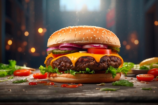 Volledige burger ultra realistische afbeelding AI