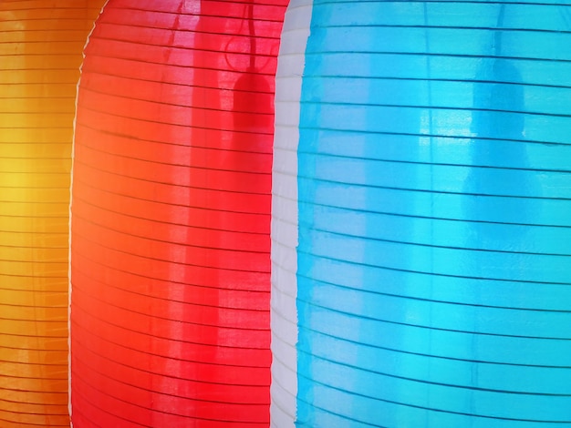 Volledige frame achtergrond van close-up kleurrijke lantaarns