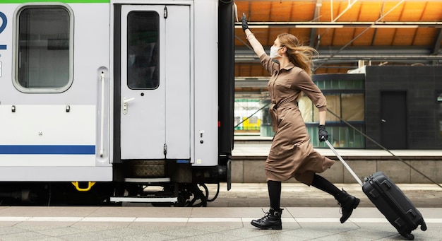 Foto volledige lengte van de trein