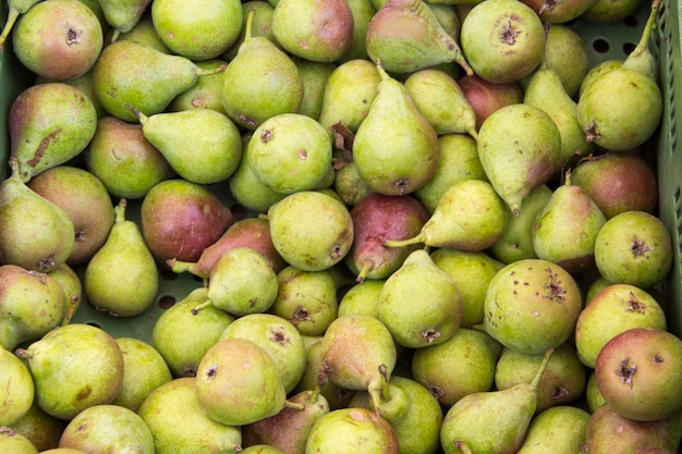 Volledige opname van appels op de markt