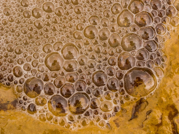 Foto volledige opname van bubbels in water