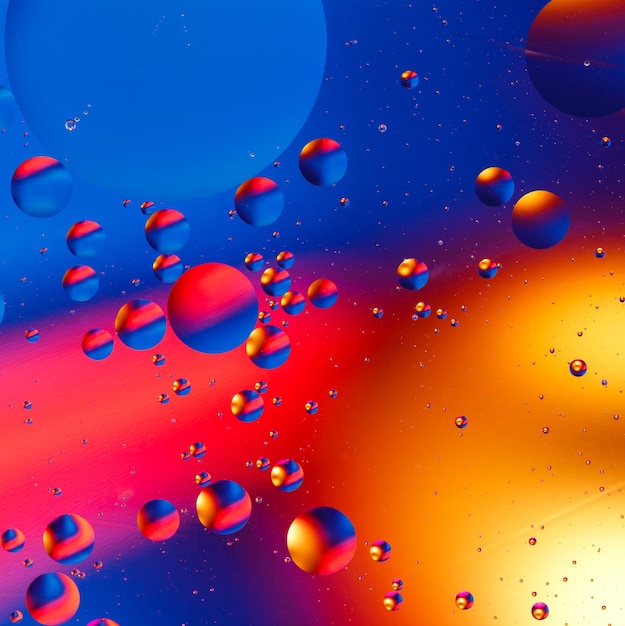 Volledige opname van bubbels