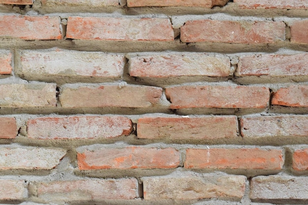 Volledige opname van de bakstenen muur