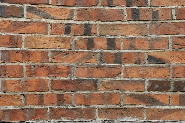 Volledige opname van de bakstenen muur
