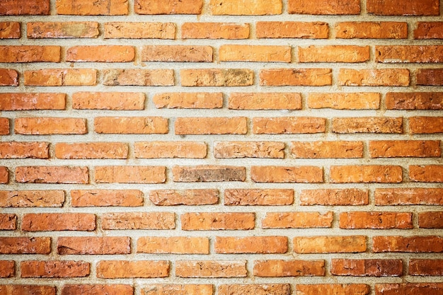 Volledige opname van de bakstenen muur