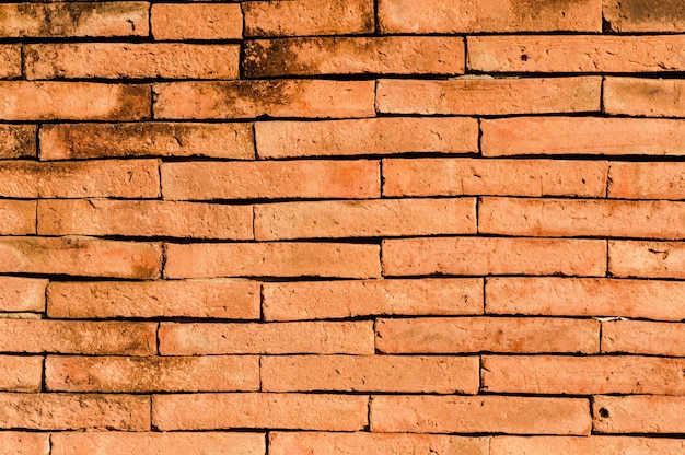 Foto volledige opname van de bakstenen muur