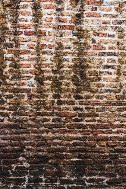 Foto volledige opname van de bakstenen muur