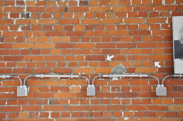 Foto volledige opname van de bakstenen muur