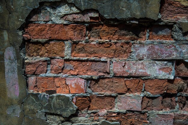 Foto volledige opname van de bakstenen muur