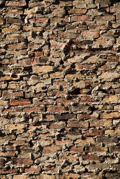 Foto volledige opname van de bakstenen muur