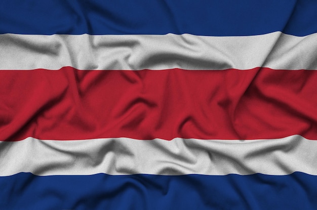 Volledige opname van de vlag op het bed