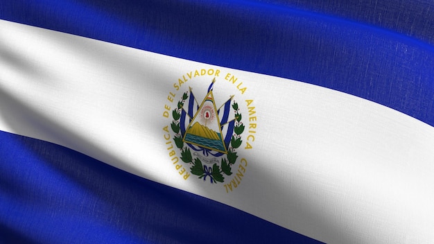 Volledige opname van de vlag van El Salvador